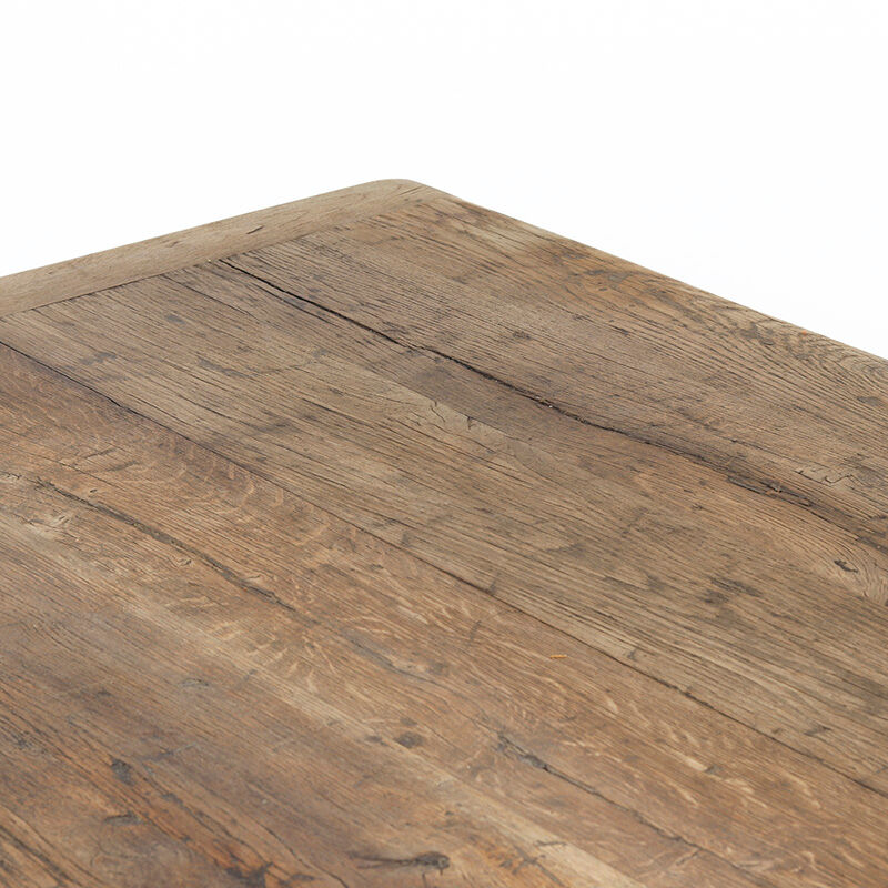 Rustic Farmhouse Brutalist Oak Dining Table