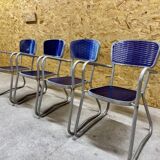 Set of 4 Gaston Viort armchair chairs