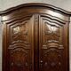Baroque Louis XV style armoire in solid walnut circa 1880