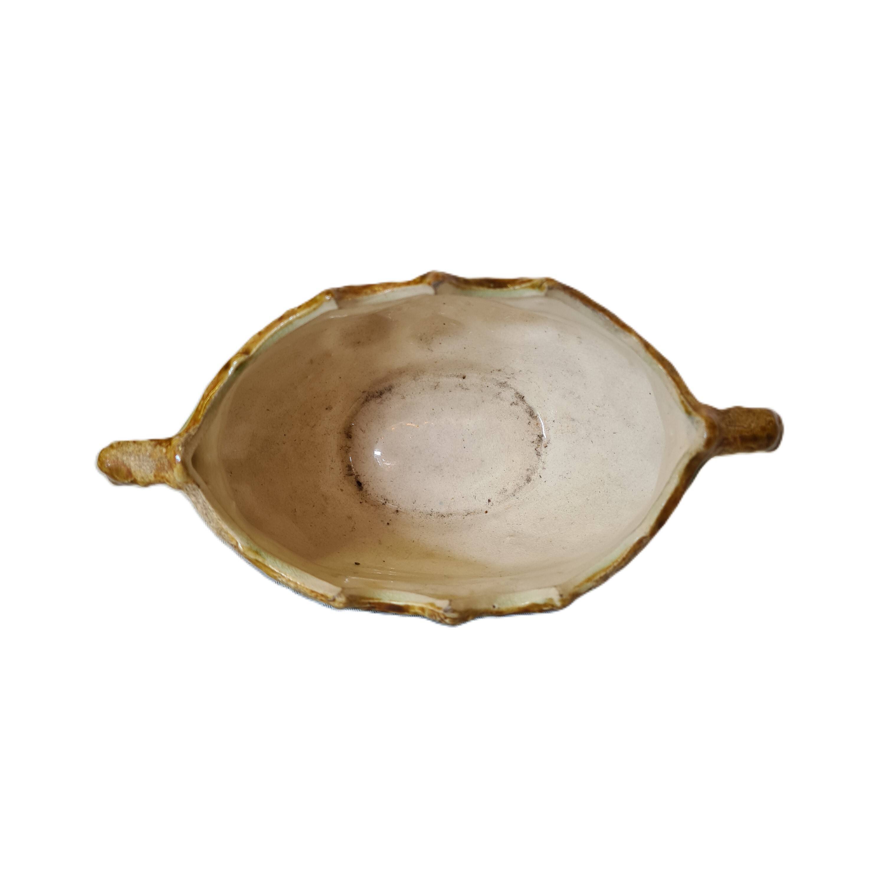 French art nouveau small oval flowerpot, early 20th century