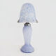 2-light white spotted glass paste mushroom lamp, Art Deco style. Year 60