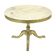 Table basse, d'appoint ronde en marbre et laiton