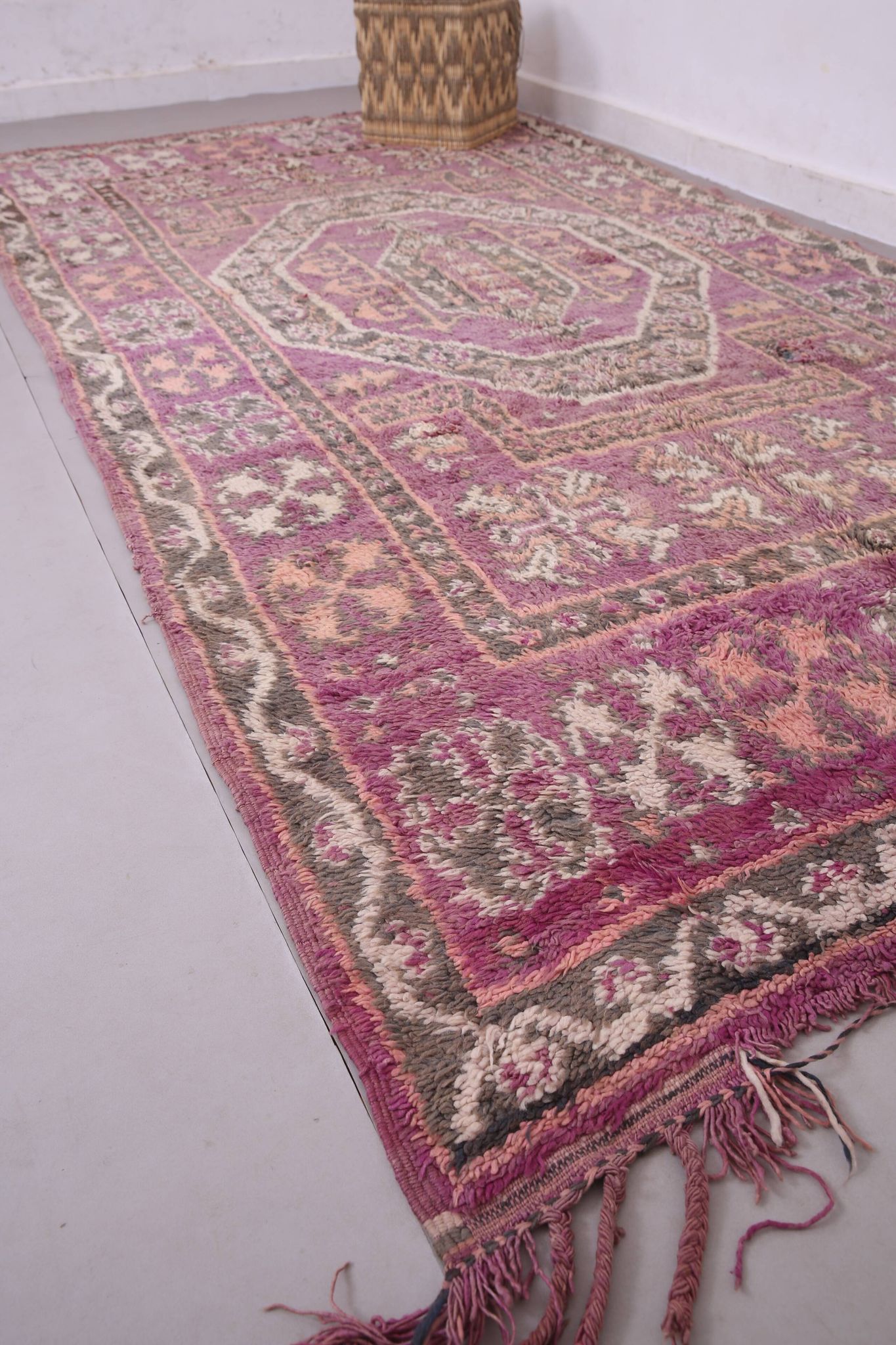 Large Vintage Moroccan Rug 178 x 362 cm - Berber Wool Rug - Handmade Rug