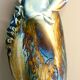 Vase en céramique émaillée, pièce unique, signé D. Prioton, col coquillage
