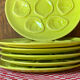 Anise green oyster plates Niderviller 1960