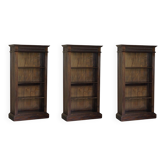X3 vintage open libraries carved in Jacobean style
