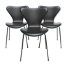 Ensemble de trois chaises séries Sept, modèle 3107, conçu par Arne Jacobsen