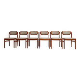 Set of 6 Danish design chairs by Johannes Andersen for Uldum, 1960s