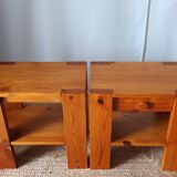 Pair of vintage pine bedside tables