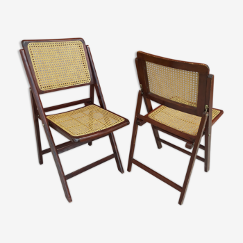 Pair of vintage canne chairs