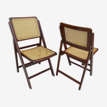Paire de chaise cannées vintage