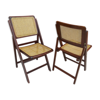 Paire de chaise cannées vintage