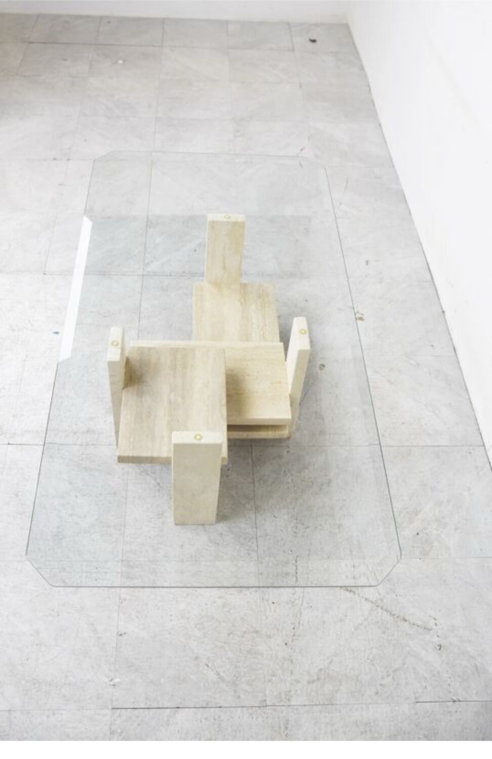 Table basse vintage par Willy Ballez, années 1970