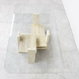 Table basse vintage par Willy Ballez, années 1970