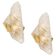 Pair of large angular wall sconces in Murano glass by Hillebrand, Germany, 1960s.