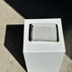 Trio of small rectangular serving dishes white and black Indonesian ceramic 21x16