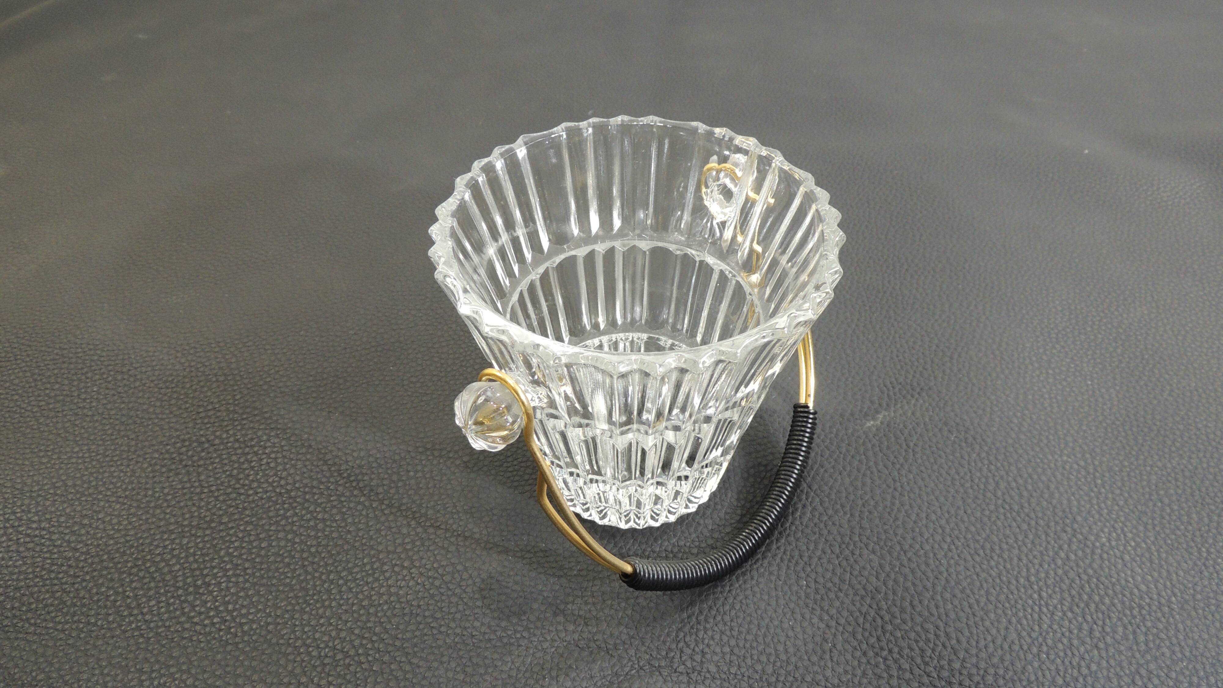 Vintage cut glass ice bucket – Berglas Austria – 1970s
