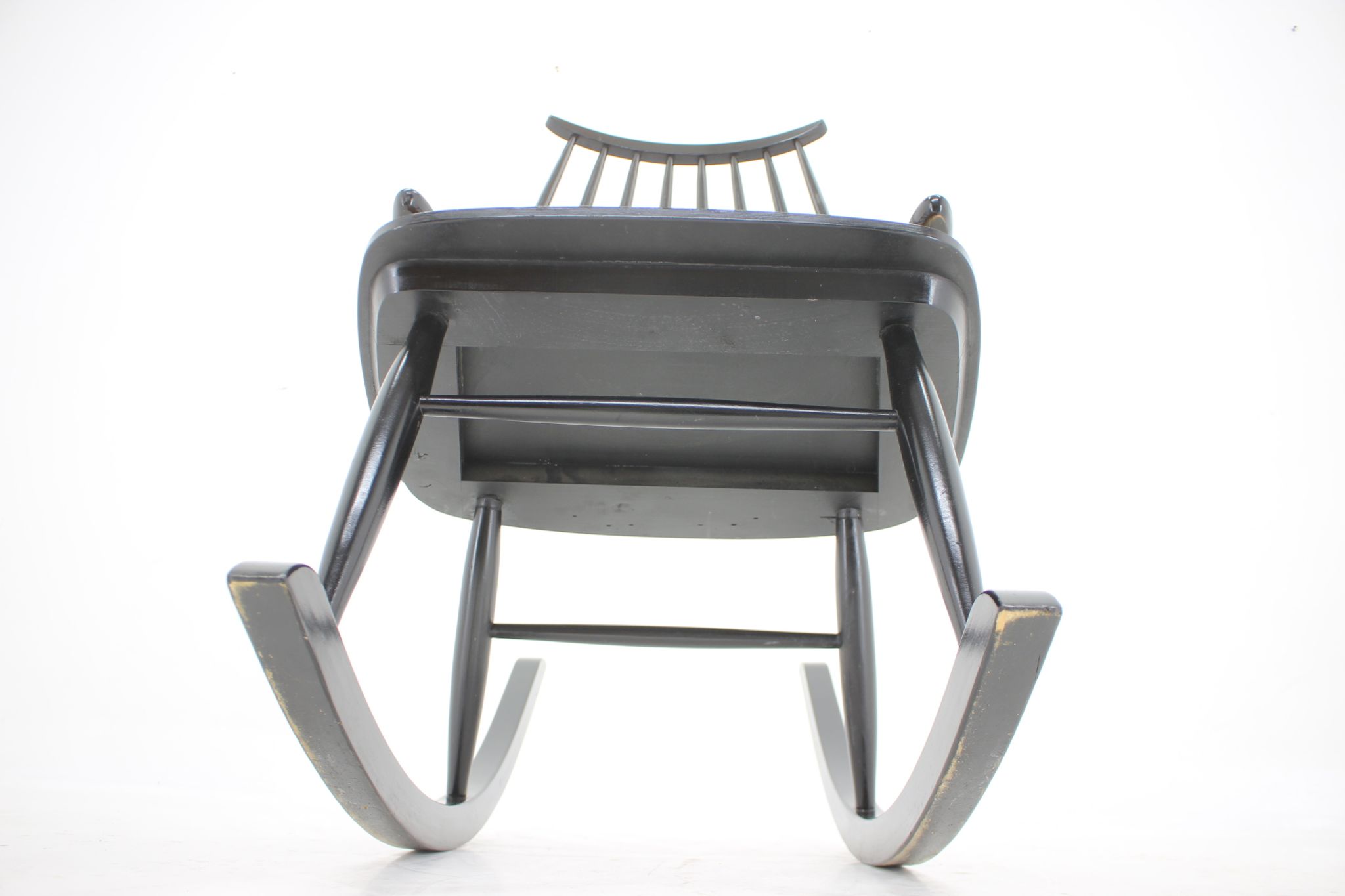 1960s Varjosen Puunjalostus Beech Rocking Chair, Finland