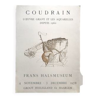 Brigitte coudrain, frans hals museum, 1978. original lithograph poster