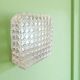 Square glass flush mount light ceiling or wall