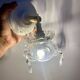 Vintage glass lampshade wall lamp with antique tassels