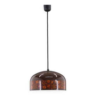 Lampe à suspension à motif floral des années 1970, Tchécoslovaquie