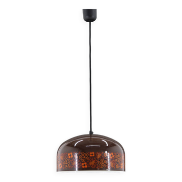 1970s Pendant Lamp with Floral Motiv, Czechoslovakia