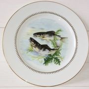 Lot 6 old fish plates, Sofafils porcelain