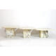 Suite of three marble trundle tables, 1970s