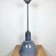 Industrial grey enamel ceiling lamp from Elektrosvit, 1950s