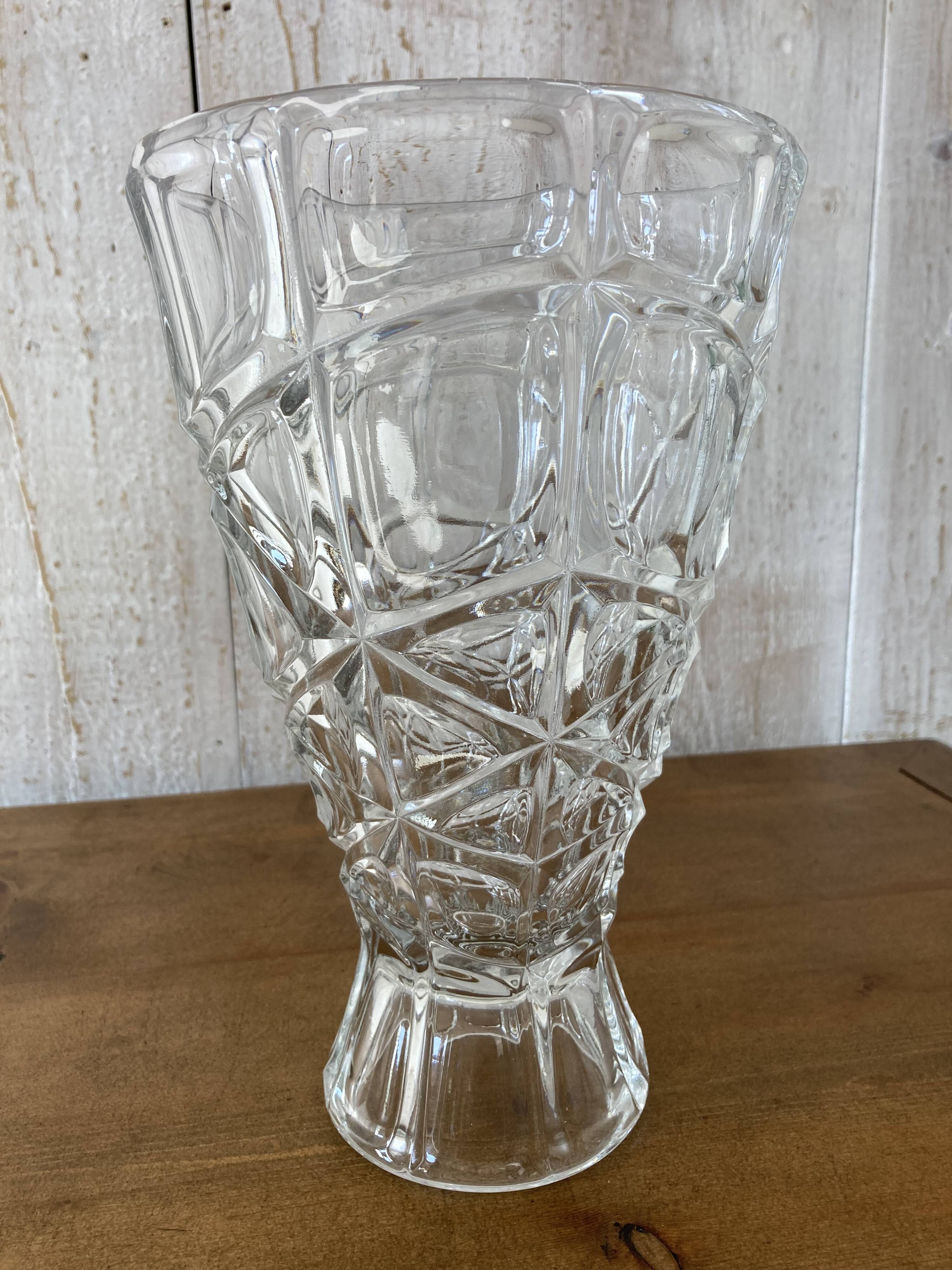 Cut crystal vase