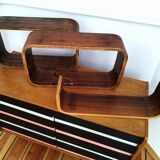 Czech Decorative Shelves attributed to Ludvik Volak , 1960s, Set of 3