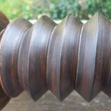 Art deco turned wood lamp
