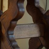 Brutalist oak desk from the mid-century, made in France in the 1950s.