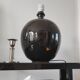 Vintage black ceramic globe lamp – Montgolfier Ceramics (Durta)