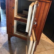 Armoire frigo en bois Vintage