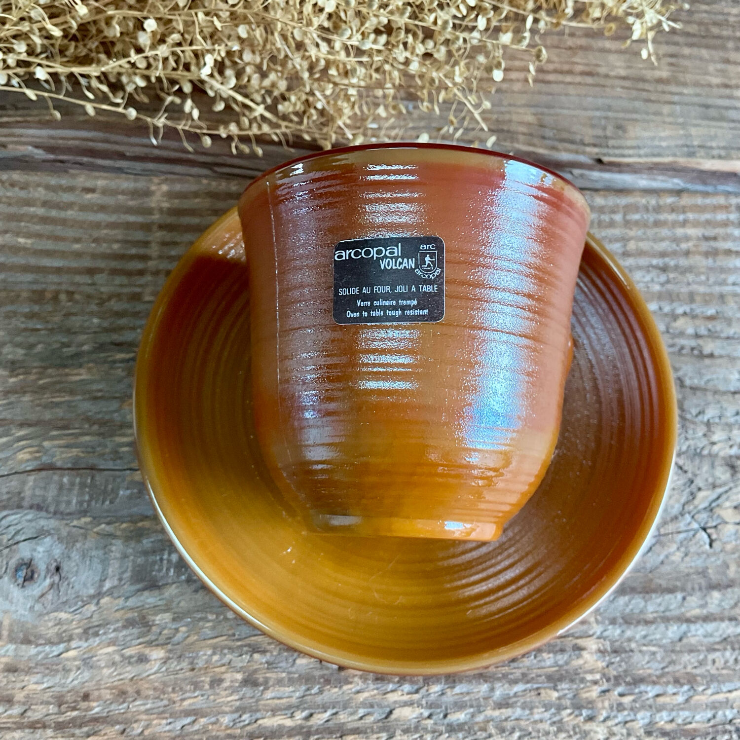 6 vintage "volcan" cups