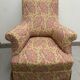 Antique English armchair with Liberty floral tapestry