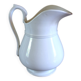 White faience pitcher Swan Saint Amand