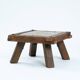 Brutalist copper and oak coffee or side table, 1970s