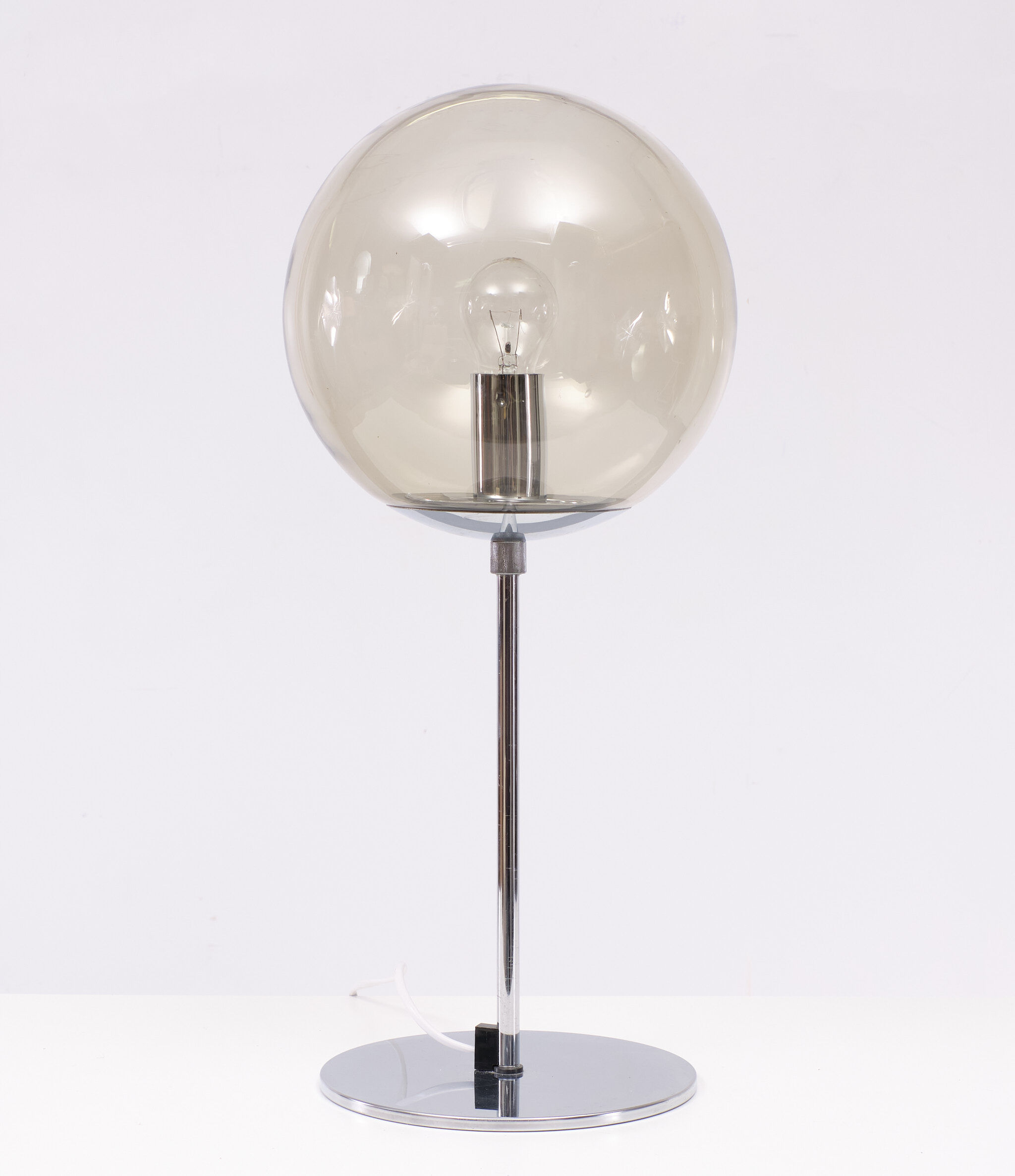 Sölken Luchten Chrome dome table lamp 1970 Germany