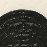 Old cast-cast-glass chimney plate