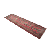 Tapis de couloir turc en laine rouge