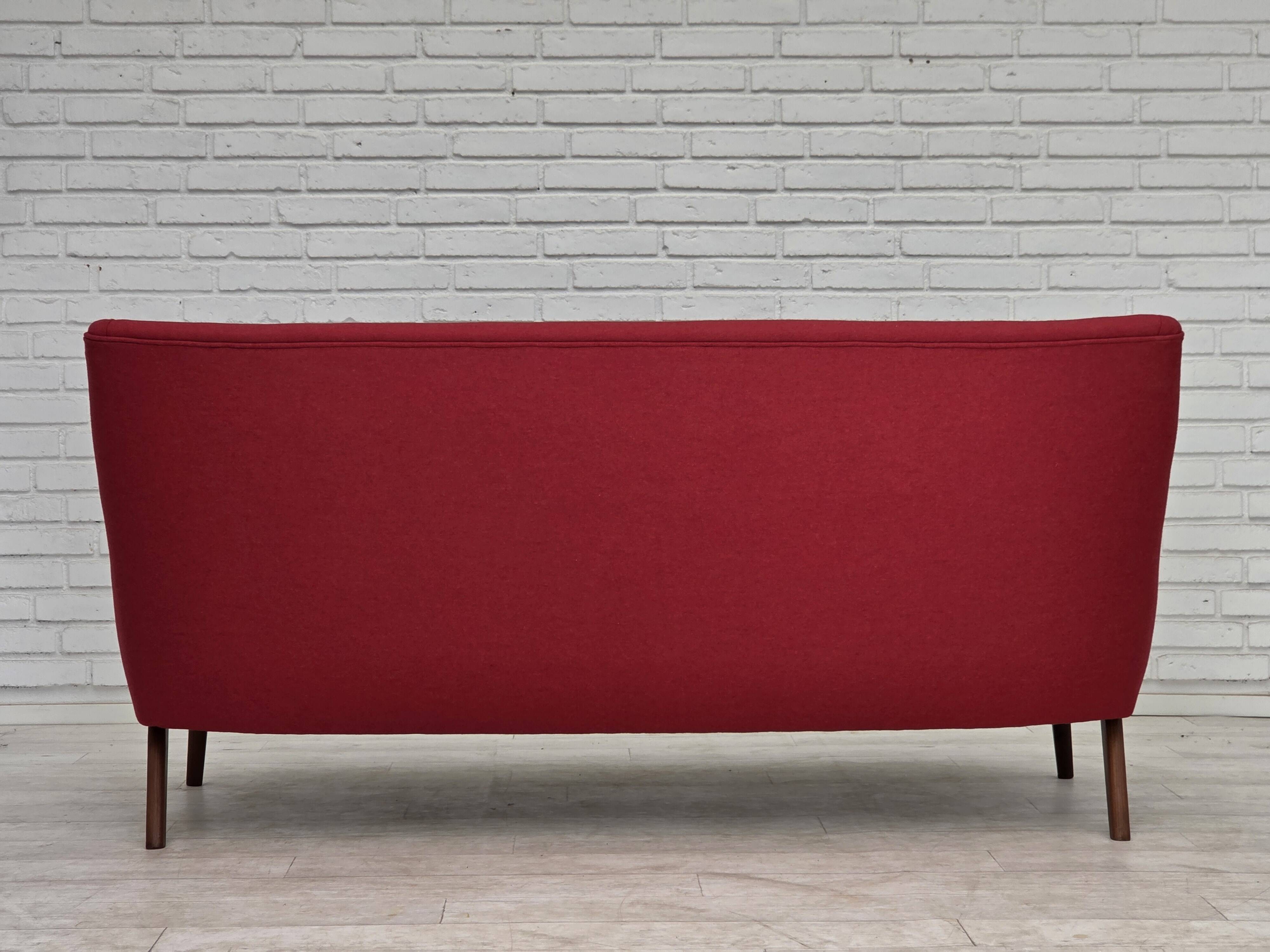 1960s, Danish design by Ch. F. Brodersen, 2 seater sofa, reupholstered.