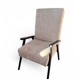 Scandinavian style armchair with vintage compass feet