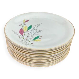 12 assiettes Sarreguemines modèle Jenny