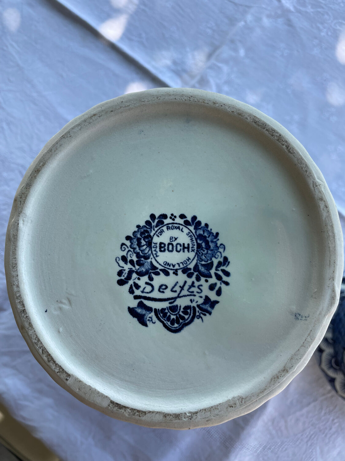 Delftware vase by Boch Royal Sphinx