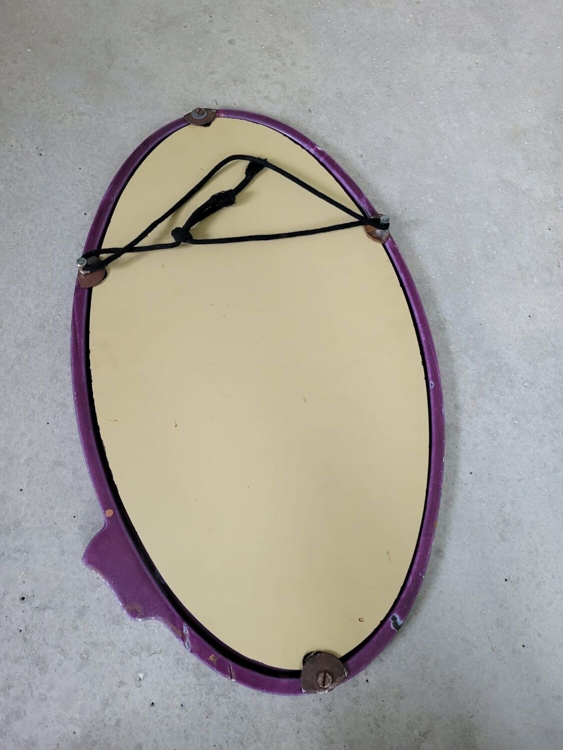 Bathroom set enamelled cast iron mirror door set