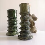 Enamelled ceramic candle holder, tamgroute