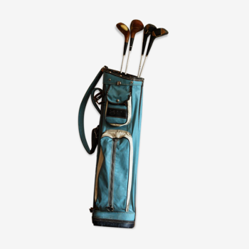 Sac de golf Burton et clubs vintage